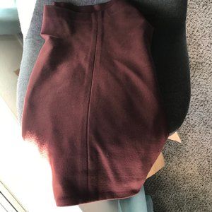 Maroon/currant pencil with front pockets